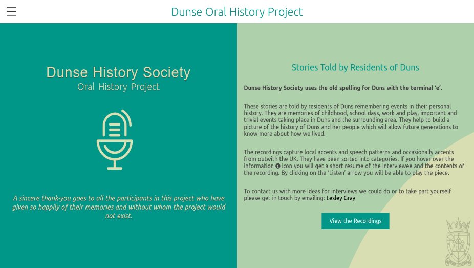 Duns Oral History Project